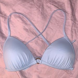 Aerie Cross-Back Blue Bikini Top